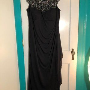 Charcoal Grey Formal High Waist Dress by Xscape